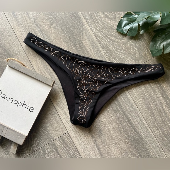 Beach Riot Bronze Embellished Bikini Bottom in Copper Canyon. size M - Picture 5 of 8